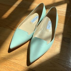 Jimmy Choo key lime flats in excellent condition!